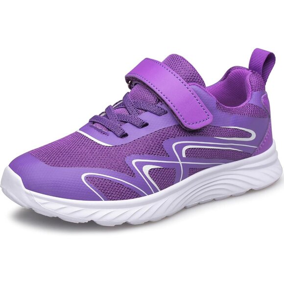 Kids Purple Athletic Running   School Shoes Sneakers for Little Kid/Big Kid - Picture 1 of 6
